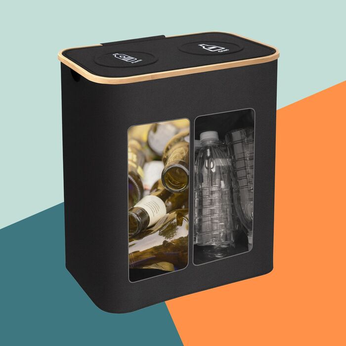 Контейнер для збору пляшок Relaxdays з двома відділеннями