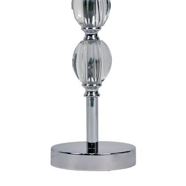 Лампа для столу Relaxdays з кришталевою основою та тканинним абажуром