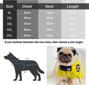 Дощовик для собак Vivi Bear водонепроникна куртка для собак з капюшоном і регульованим поясом Дощовик надлегкий дихаючий светр для собак з капюшоном для середніх і великих собак, жовтий 4XL 4XL жовтий
