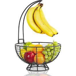 Великий кошик для фруктів з банановою вішалкою l ваза для фруктів у сільському французькому фермерському будинку з банановим деревом l