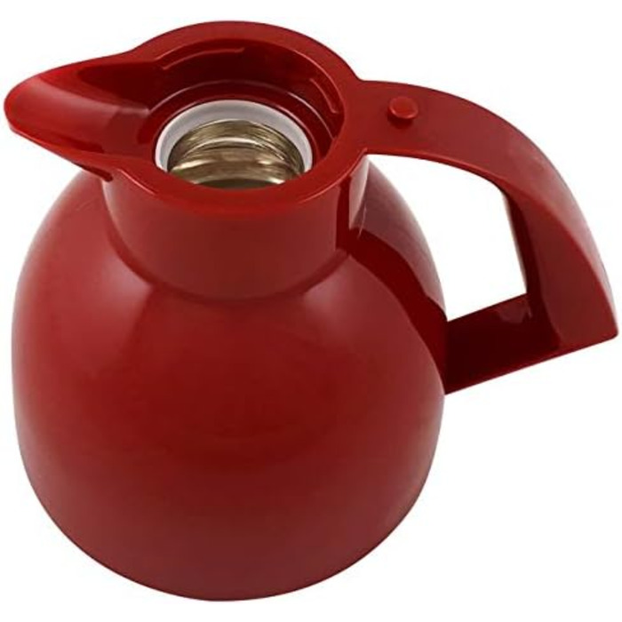 Термос Helios Day Thermoskanne Rot 1L: 6 годин тепла, підставка для пакетиків чаю, легке очищення, для чаю та кави