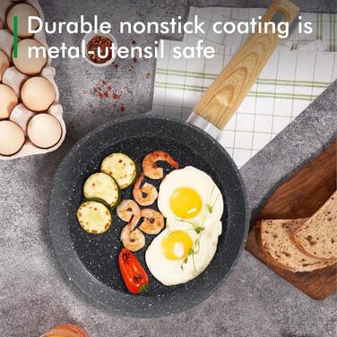 Набір посуду MAISON ARTS 12 предметів: каструлі та сковороди з антипригарним покриттям, гранітне покриття, для індукції, плити, сірий