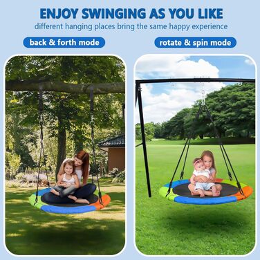 Шоукель Favuit Nestschaukel: регульована висота, Ø 110 см, для дітей та дорослих (до 227 кг)