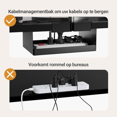 Регульований стіл Claiks з підйомною механізмом (FSC®), вантажопідйомність 80 кг, 3 функції пам'яті, гачки, тихий мотор, для дому та офісу, білий (180 x 80 см, чорний)