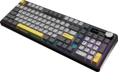 Бездротова механічна клавіатура Ajazz AK980 V2 Maillard Switch Black (AK980-V2-M-BGY)