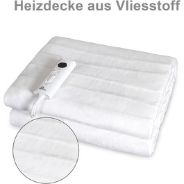 Електрична ковдра з підігрівом DOEL, двоспальна, 10 температурних режимів, таймер 3/12 год, машинне прання, 220-230V, 115W, біла