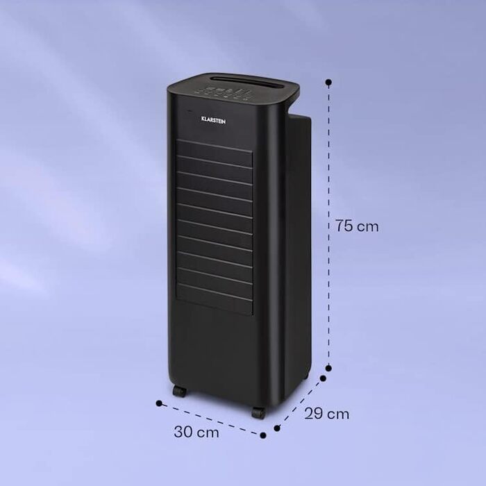 Клариштейн Охолоджувач повітря з водяним охолодженням IceWind Max, 4-в-1: охолоджувач, зволожувач, вентилятор, нічний режим, 60W, 330 м³/год, білий/чорний