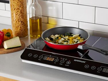 Індидукційна плитка G3 Ferrari Energy, 2000W з цифровим дисплеєм, регулюванням температури, таймером та функцією легкого очищення