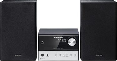 Мікросистема Grundig CMS 1050 DAB BT, CD/MP3, USB, 30 Вт RMS, чорний/сріблястий