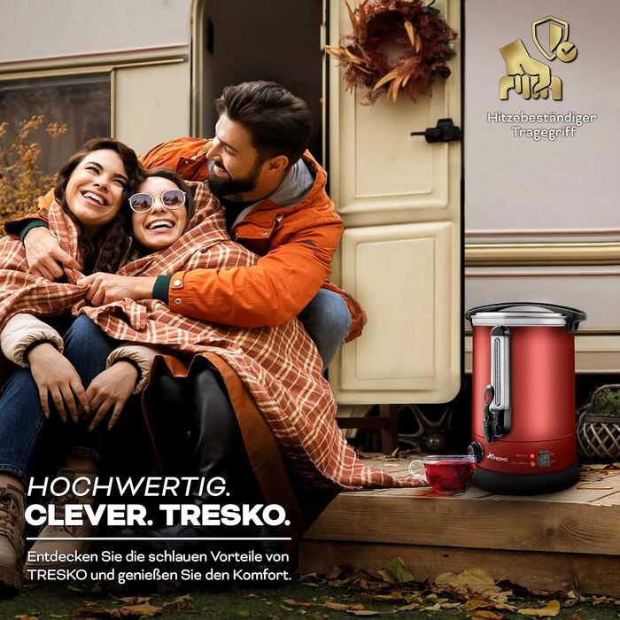 Електричний казанок для глінтвейну TRESKO® на 30 літрів з нержавіючої сталі (2500W)