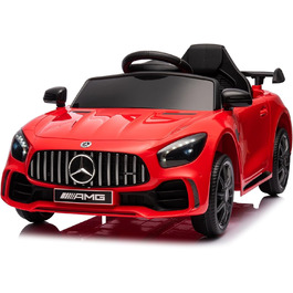 Дитячий електромобіль Mercedes Benz AMG LEADZM 12V, з пультом, MP3, музика, LED, червоний