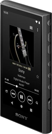 MP3-плеєр Sony Walkman NW-A306 з сенсорним екраном, 32 ГБ, до 36 годин автономної роботи, покращена якість звуку, Wi-Fi, чорний