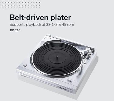 Програвач вінілу Denon DP-29F з пасовим приводом, чорний