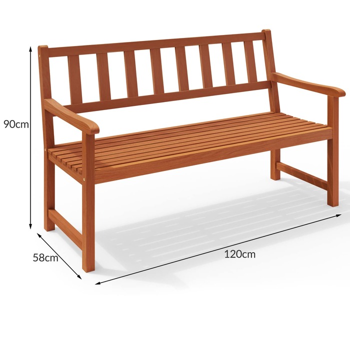 Садова лавка Kensington Acacia Wood 120x90x50-58см