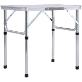 Кемпінговий стіл Складний розкладний стіл Валіза Стіл Розкладний стіл Садовий стіл Стіл для вечірок Алюмінієвий стіл Стіл для пікніка Алюміній 60x45см (білий)
