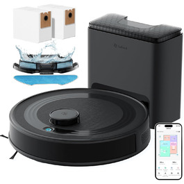 Робот-пилосос LEFANT M2 Plus з картографією, лазерною навігацією, 6000Pa, WiFi/App/Alexa, чорний