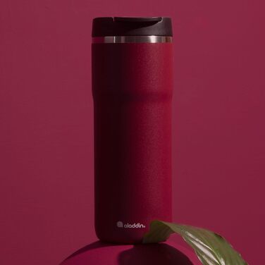 Термокружка Aladdin Barista Java з нержавіючої сталі 0.47L - Leak-Lock, для кави To Go, зберігає тепло 4 години, без BPA, придатна для миття в посудомийній машині (473 мл, Бордовий)