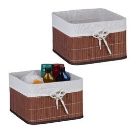 Набір кошиків для зберігання Relaxdays з бамбука