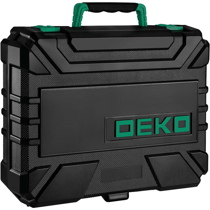 Набір інструментів DEKO 126 предметів в кейсі: професійний набір для дому, офісу та саду (зелений)