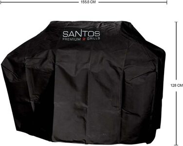 Чохол для барбекю SANTOS з сумкою для зберігання - 155,5x65x130см - Преміум чохол для захисту газового барбекю від негоди та бруду