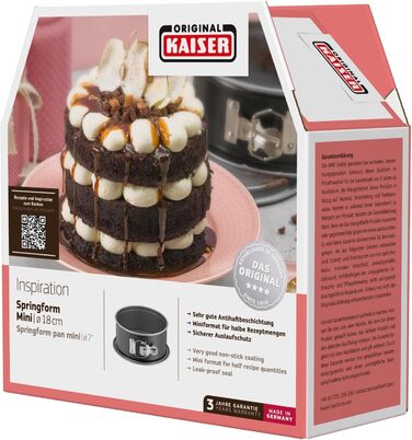 Форма для випічки Kaiser Inspiration Mini Springform 18 см, антипригарне покриття, для міні-випічки та фритюрниці
