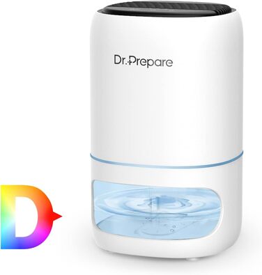 Електричний осушувач повітря Dr.Prepare 1л, тихий, портативний, для дому, офісу, 30м²