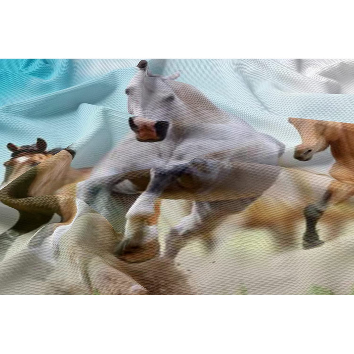 Комплект постільної білизни для коней Джеффела 135x200 см, постільна білизна Для малюків, мотив коня 3D із зображенням тварин, мікрофібра, дуже м'яке, Комплект постільної білизни для дітей з підодіяльником і наволочкою (135x200cm, кінь-4) 135x200cm Кінь-4