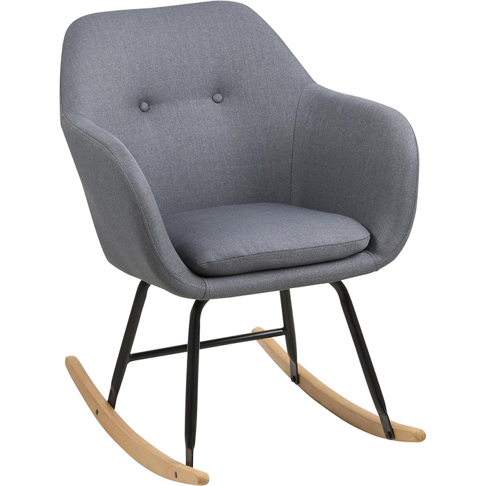 Крісло-гойдалка AC Design Furniture Wendy, метал, сірий (темно-сірий), 57x71x81 см