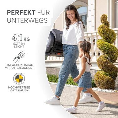 Автокрісло KikkaBoo 15-36 кг i-AID, група 2-3 (3-12 років), 100-150 см, без ISOFIX, регульована підголовник (сірий)