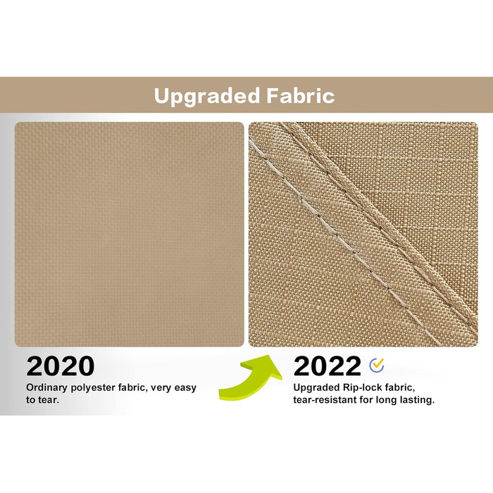 Павільйон садовий ABCCANOPY 2.4x2.4 м з двосхилим м'яким дахом для тераси, саду, заднього двору - захист від сонця та дощу (з москітною сіткою, бежевий)