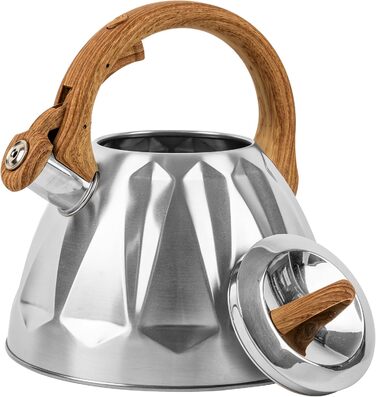 Чайник Karl Hausmann 3L з автоматичним свистком для індукційних, газових та електричних плит (нержавіюча сталь)