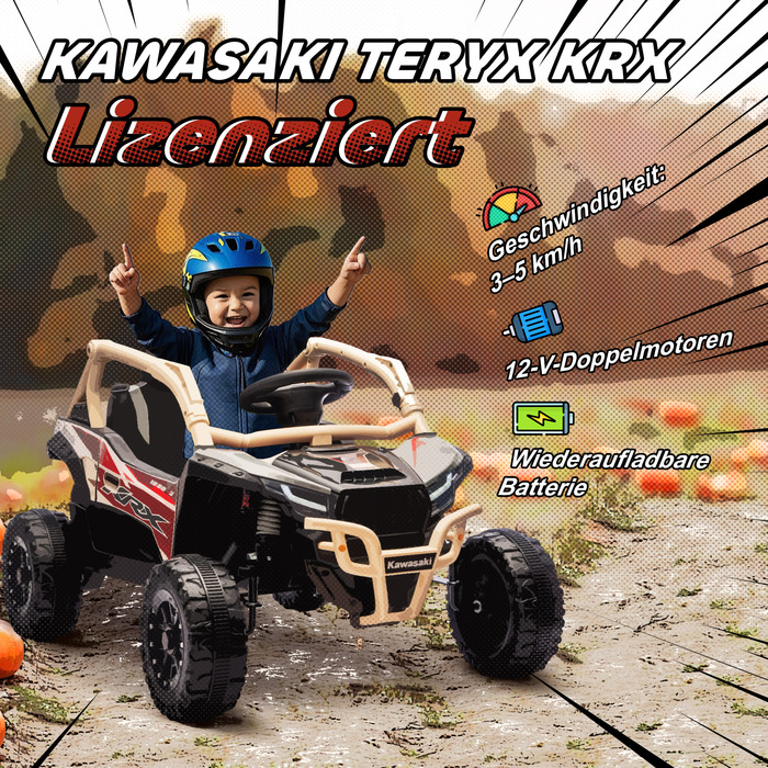 Дитячий електромобіль 12V, позашляховик, з дистанційним керуванням, світлодіодними фарами, музикою, гудком, для дітей 3-8 років, жовтого кольору