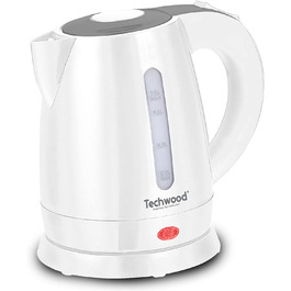 Електричний чайник Techwood, 1 л, білий/сірий