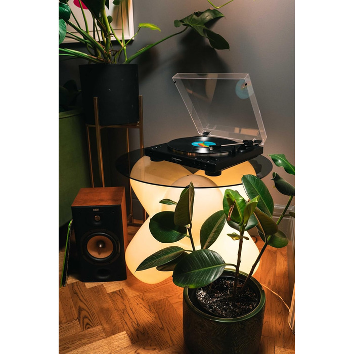 Програвач вінілу Audio-Technica LP60XBTBK з Bluetooth, повністю автоматичний, ремінний привід, стерео, чорний