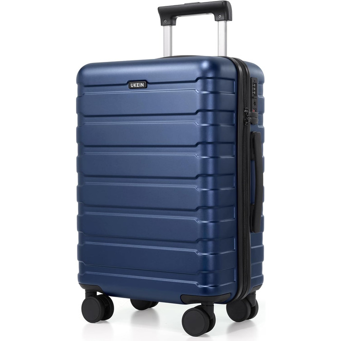 Набір валіз Roadcheer: Тріо валіз на колесах з полікарбонату з TSA-замком + рюкзак, 3 косметички та сумочка для взуття (Блакитний)