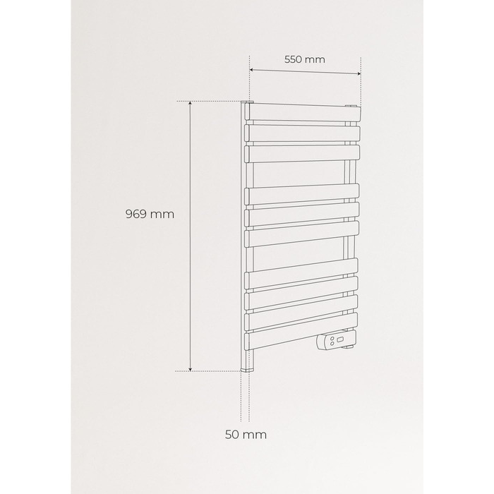 Електричний нагрівач для рушників CREATE / WARM 500W з підставками, 103x55x5 см, термостат, низьке споживання