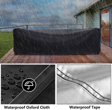 Водонепроникний захисний чохол для садово-патіо меблів, зимовий, 170x94x74 см