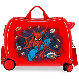 Дитяча валіза Marvel Spiderman Pop червона 50x38x20 cms Hard Shell ABS Кодовий замок 38 л 2,1 кг 4 колеса ручна поклажа Дитяча валіза
