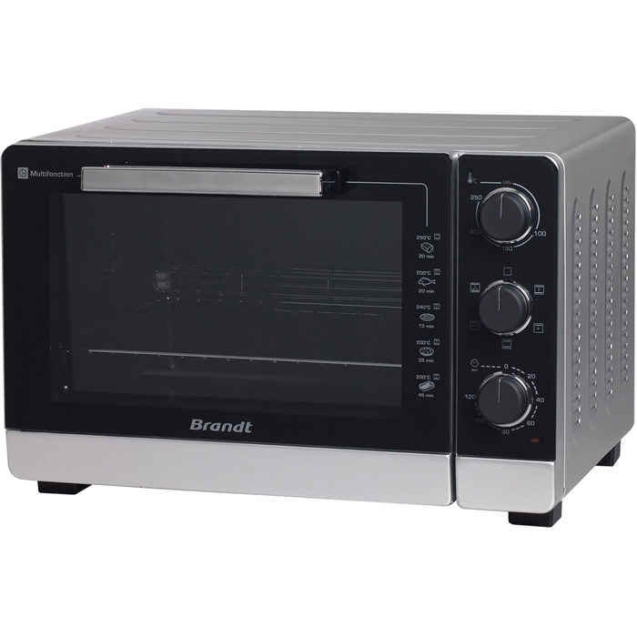 Міні-піч Brandt FC405MS: компактна, 40 л, 2100 Вт, 5 режимів, рівномірне приготування, сірий колір