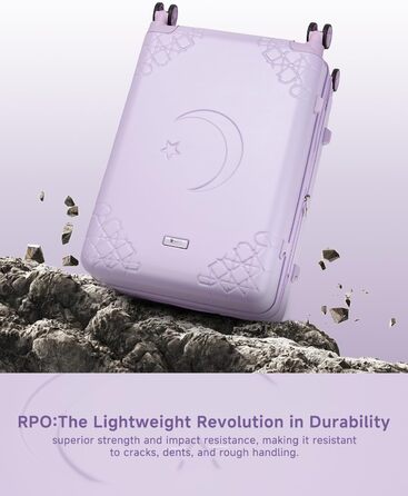 Набір валіз Sea Choice 3 шт. з жорстким корпусом, розширюваний, з TSA замком (фіолетовий)