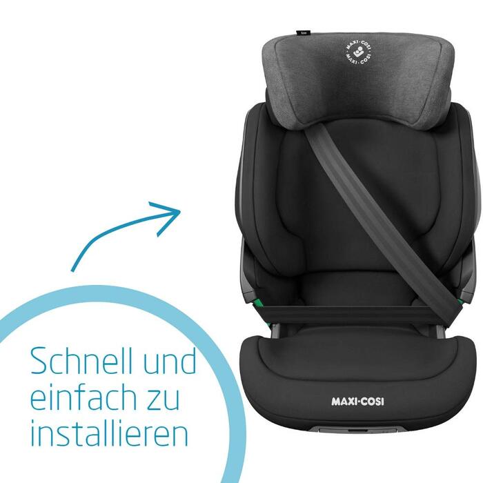 Автокрісло Maxi-Cosi Kore i-Size, 3,5-12 років, 100-150 см, дитяче крісло ISOFIX, регульована висота/ширина, бічна система захисту плюс, швидке та легке кріплення, автентичний чорний