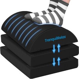 Підставка для ніг TranquilRelax: велика чорна підставка для столу та ігор, для роботи під столом