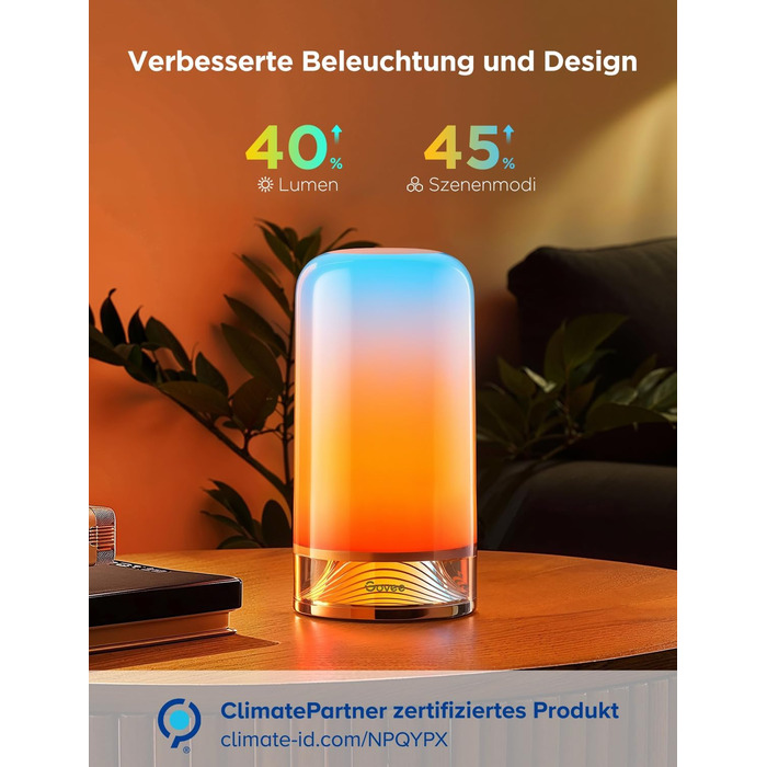 Govee LED-лампа настільна, торшер з торканням, RGBICWW, керування Alexa, 64 режими, 500 люмен, Matter, 2700-6500K, для вітальні та спальні