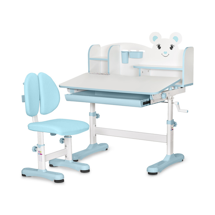 Комплект меблів (стіл + стілець + полиця) Mealux BD-29 Panda XL Blue (арт. BD-29 BL)