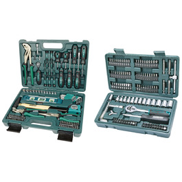 Набір інструментів Brüder Mannesmann 87 предметів, сталь Cr-V: викрутки, плоскогубці, молоток, рівень, головки та біти | M29084