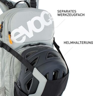 Рюкзак EVOC FR ENDURO 16 Protector Ruckack для велотуризму та трейлу (простір для роси 16 л, захист спини LITEHIELD сертифікований TV/G, відсік для гідратації bi 3L) (S, кам'яно-сірий)