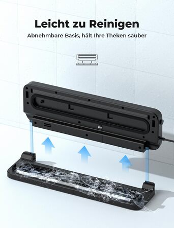 Вакууматор 5 в 1 для продуктів, вакуумний пакувальник з 10 пакетами та шлангом, пристрій для запаювання пакетів (шов 30 см)