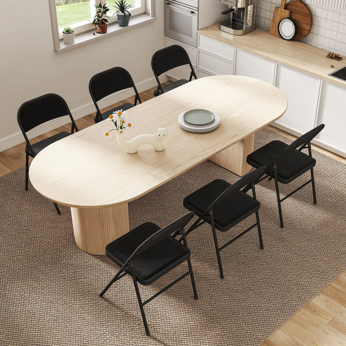 Набір з 2-х розкладних стільців, портативні офісні стільці, металевий каркас, складаний стілець для офісу, рецепції, зони очікування, з текстурою льону, чорного кольору.