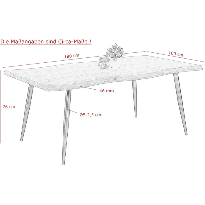 Обідній стіл Hela Gabi з імітацією текстури дерева, квадратний, 180x100 см, акція (акція)