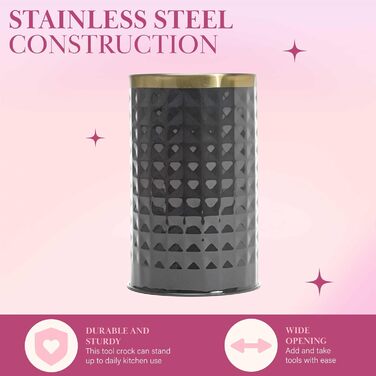 Набір кухонних аксесуарів Paris Hilton: 7 предметів, рожевий та золотий (темно-сірий)